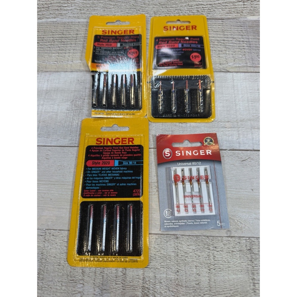 Singer Sewing Machine Needles Lot Style 2020 Red Band 80 90 100 Universal